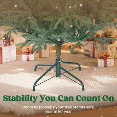 HOMCOM 6 ft Full Spruce Christmas Tree with Realistic Dense Tips, Easy Assembly - Green - 8