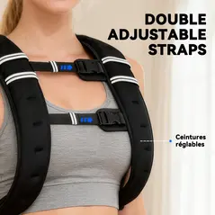 HOMCOM 5KG Weighted Vest, Running Weight Vest with Adjustable Strap, Convenient Pocket and Reflective Strips for Men and Women - 6