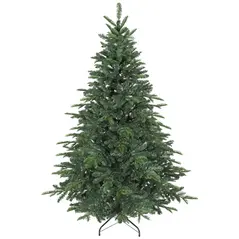 HOMCOM 6ft Artificial Christmas Tree with Realistic Branches, Easy Assembly - Green - 1