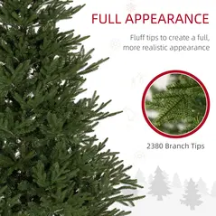 HOMCOM 5ft Bushy and Bare Artificial Christmas Tree - Green - 5