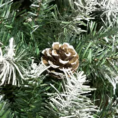 HOMCOM 6FT Artificial Christmas Tree with Pine Cones, Holiday Home Xmas Decoration Automatic Open, Green - 8