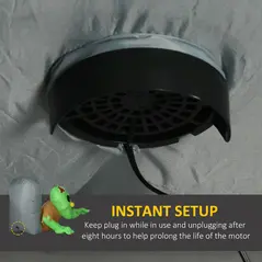 HOMCOM 5FT Halloween Inflatables Ghost and Tombstone, Blow Up Outdoor Halloween Decorations with Build-in LED Lights for Garden, Lawn, Party - 6