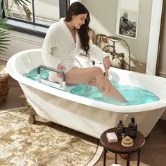 HOMCOM 57-69cm Aluminium Frame Bath Seat - 2