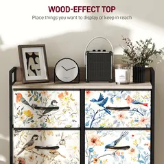 HOMCOM 6-Drawer Chest of Drawers - White - 5