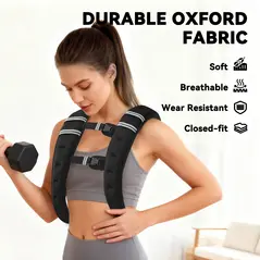 HOMCOM 5KG Weighted Vest, Running Weight Vest with Adjustable Strap, Convenient Pocket and Reflective Strips for Men and Women - 4