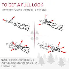 HOMCOM 5ft Artificial Snowy Pencil Christmas Tree - White - 7