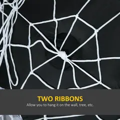 HOMCOM 5FT Long Halloween Inflatable Spider, Hanging Giant Spider with Colourful LED Light, Blow-Up Outdoor LED Garden Display for Lawn, Party - 7