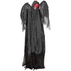 HOMCOM 6.3" Grim Reaper Halloween Animatronic, with Glowing Eyes - 1