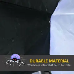 HOMCOM 5FT Long Halloween Inflatable Spider, Hanging Giant Spider with Colourful LED Light, Blow-Up Outdoor LED Garden Display for Lawn, Party - 5