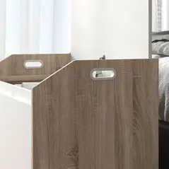 HOMCOM 60 x 35.5cm Storage Ottoman Box, with Top Seat - White - 9