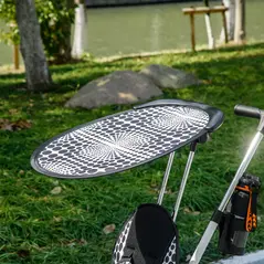 HOMCOM 6 in 1 Tricycle for Kids with 5-point harness straps, Removable Canopy, White - 9