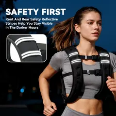HOMCOM 5KG Weighted Vest, Running Weight Vest with Adjustable Strap, Convenient Pocket and Reflective Strips for Men and Women - 7
