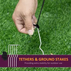 HOMCOM 6FT 1.8m LED Halloween Inflatable Decoration Floating Ghost Scary Party Outdoors Yard Lawn - 7