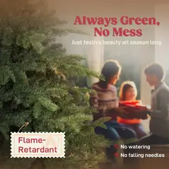 HOMCOM 5ft Artificial Christmas Tree with Realistic Branches, Easy Assembly - Green - 4