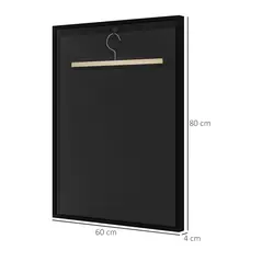 HOMCOM 60 x 80cm Shirt Display Frame, with Inner Hook and Hanger - Black - 3