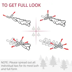 HOMCOM 60" Snowy Pine Cone and Berry Christmas Wreath, with LED Lights - 7