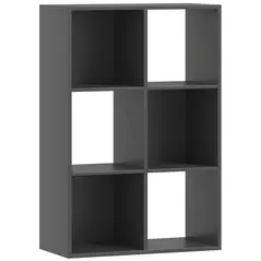 HOMCOM 6-Cube Bookshelf - Black - 1