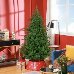 HOMCOM 5ft Bushy and Bare Artificial Christmas Tree - Green - 2