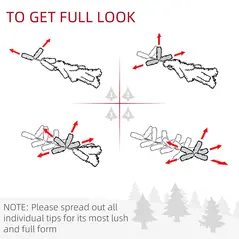 HOMCOM 60" Cone and Berry Christmas Wreath, with LED Lights - 7