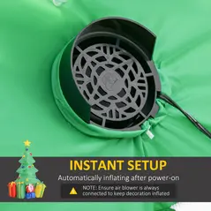 HOMCOM 5ft Inflatable Christmas Tree Xmas Air Blown Holiday Decoration LED Lawn Yard Outdoor Ornaments - 6