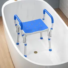 HOMCOM 57-69cm Aluminium Frame Bath Seat - 9