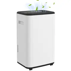 HOMCOM 6000mL Portable Dehumidifier with 24H Timer, 3 Dehumidifying Modes, 20L/Day, for Home Laundry Basement - 1