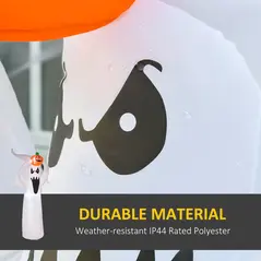 HOMCOM 6FT 1.8m LED Halloween Inflatable Decoration Floating Ghost & Pumpkin Party Outdoors Yard Lawn - 5