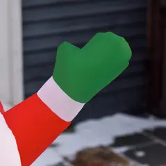 HOMCOM 8ft Christmas Inflatable Decoration with Santa Claus on Snowman Hot Air Balloon, Blow Up Xmas Decor for Outdoor ​Indoor - 8