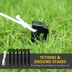 HOMCOM 7FT Tall Halloween Inflatable Dragon with 2 Heads and LED Lights, Blow Up Halloween Party Decoration for Indoor Outdoor Yard Lawn Garden - 7