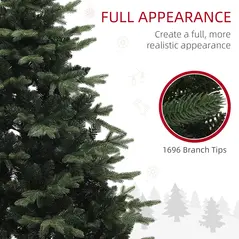 HOMCOM 6ft Artificial Spruce Christmas Tree - Green - 6