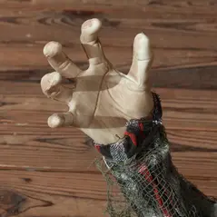 HOMCOM 70cm Groundbreaker Skeleton Halloween Animatronic, with Glowing Eyes - 9