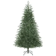 HOMCOM 7 ft Full Spruce Christmas Tree with Realistic Dense Tips, Easy Assembly - Green - 1