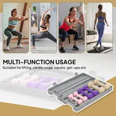 HOMCOM 6Kg Dumbbell Set, Fitness Weight Set for Men and Women, Home Gym Workout, Pink, Purple, Brown - 4