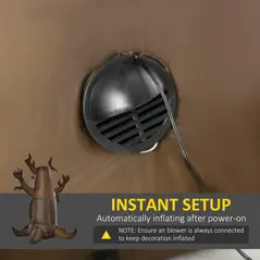 HOMCOM 8FT 2.4m Halloween Inflatable Tree Floating Ghost, Build-in LEDs Blow Up Scary Decorations for Party Outdoor Indoor Yard Garden Holiday Décor - 6