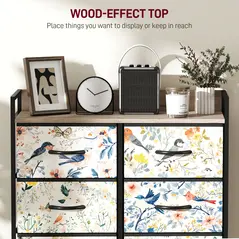 HOMCOM 8-Drawer Chest of Drawers - White - 5