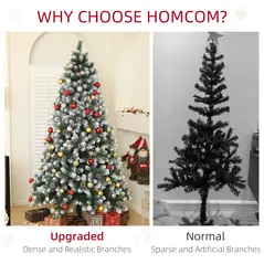 HOMCOM 7ft Snow-Dipped Artificial Pine Christmas Tree - 5