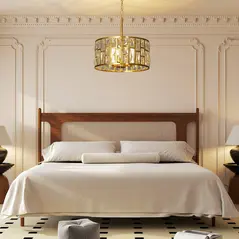 HOMCOM 72 Glass Crystallite Chandelier - Gold-Tone - 8