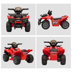 HOMCOM 6V Kids Electric Ride on Car Toddlers Quad Bike All Terrain Vehicle Toy With Music for 18-36 months Red - 8