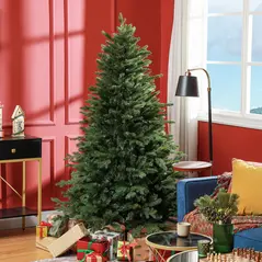 HOMCOM 6ft Bare Artificial Christmas Tree, with 1821 Tips - Green - 2