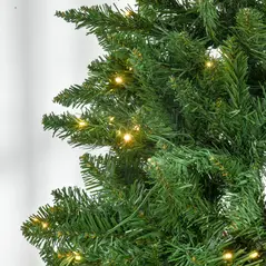 HOMCOM 6FT Christmas Tree Warm White LED Light Holiday Home Decoration, Green - 9