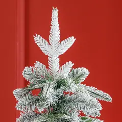 HOMCOM 6ft Snow-Covered Unlit Artificial Christmas Tree - 9
