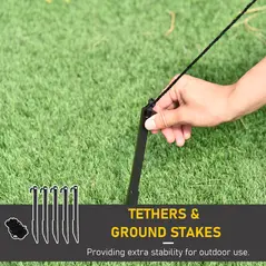 HOMCOM 6ft Tall Outdoor Inflatable Bear Airblown Projection Holiday Christmas Lawn Décor - 7