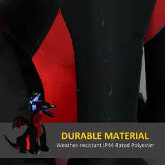 HOMCOM 7FT Tall Halloween Inflatable Dragon with 2 Heads and LED Lights, Blow Up Halloween Party Decoration for Indoor Outdoor Yard Lawn Garden - 5