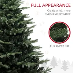 HOMCOM 7ft Artificial Spruce Christmas Tree - Green - 6
