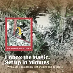 HOMCOM 6ft Flocked Artificial Christmas Tree - 6