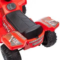 HOMCOM 6V Kids Electric Ride on Car Toddlers Quad Bike All Terrain Vehicle Toy With Music for 18-36 months Red - 9