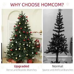 HOMCOM 7ft Artificial Spruce Christmas Tree - Green - 5