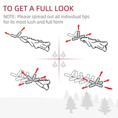 HOMCOM 6ft Unlit Artificial Christmas Tree, Pencil Slim Xmas Tree with Solid Stand and Realistic Branches, White - 5