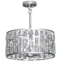 HOMCOM 72 Glass Crystallite Chandelier - Silver-Tone - 1