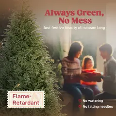 HOMCOM 7 ft Full Spruce Christmas Tree with Realistic Dense Tips, Easy Assembly - Green - 4